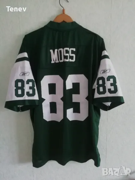 New York Jets Moss Reebok NFL XL+2 оригинална тениска фланелка jersey Джетс Ню Йорк, снимка 1