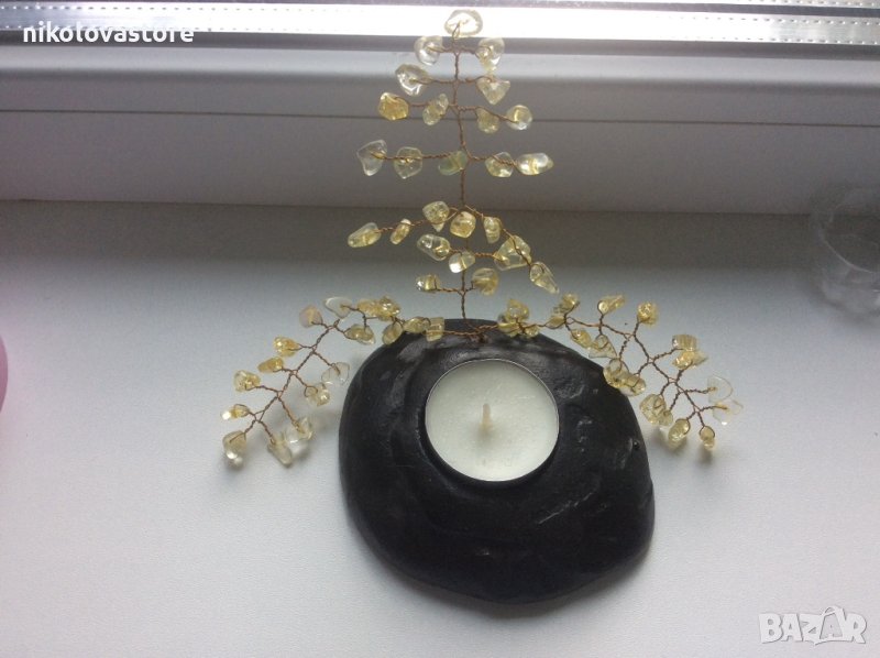 Свещник с цитрин ПРОМО, снимка 1