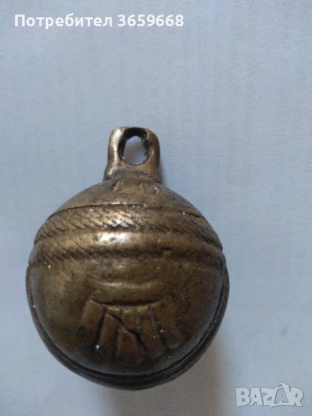 Старо медно звънче от сбруя , снимка 1
