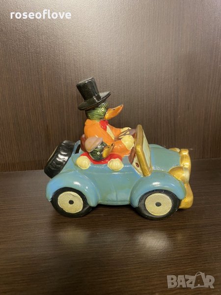 Стара керамична статуетка патици касичка внос от Франция, снимка 1