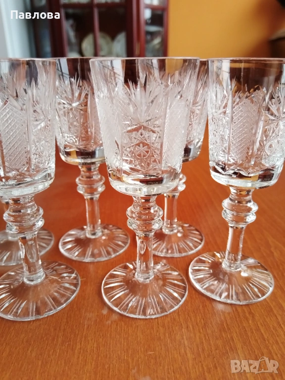Кристален сервиз за ракия,, Ропотамо " на,, Китка" , снимка 1