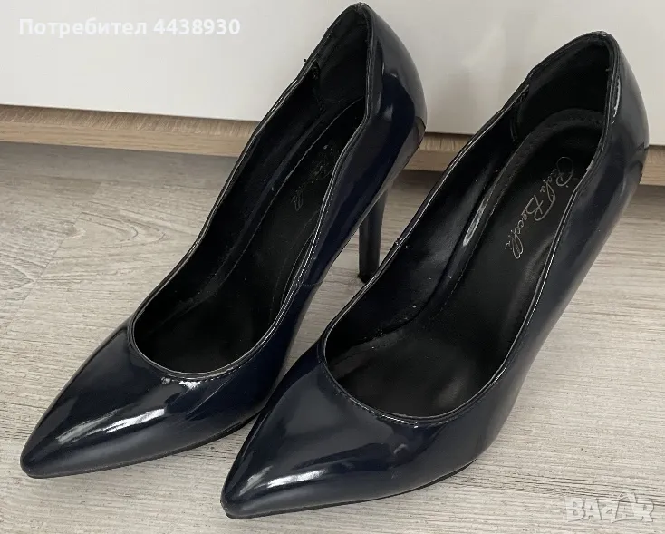 Сини обувки на висок ток , снимка 1