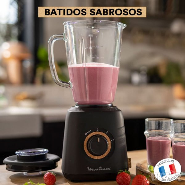 Блендер Moulinex Blendforce Eco Respect LM46EN 800 W стъклен блендер, блендер за смути с 4 остриета, снимка 1