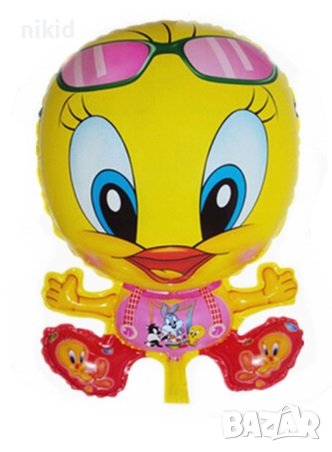 Туити Looney Tunes патето пате фолио фолиев балон хелий или въздух рожден ден парти, снимка 1