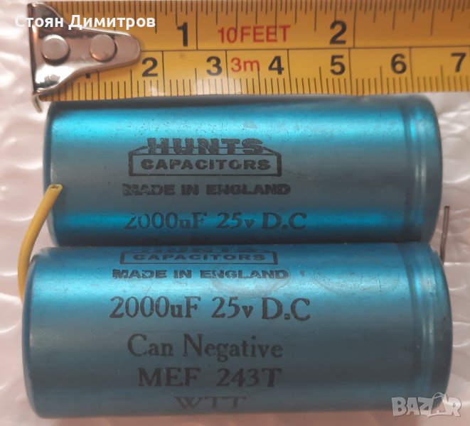Ретро кондензатори Hunts England 2000uF 25V, снимка 1