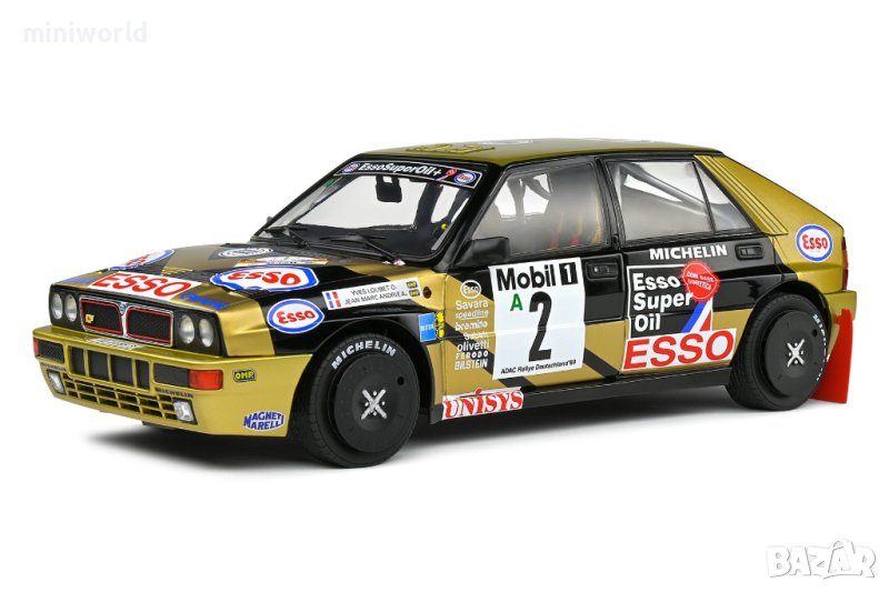 Lancia Delta HF INTEGRALE n2 ADAC Rally Deutschland 1989 - мащаб 1:18 Solido моделът е нов в кутия, снимка 1