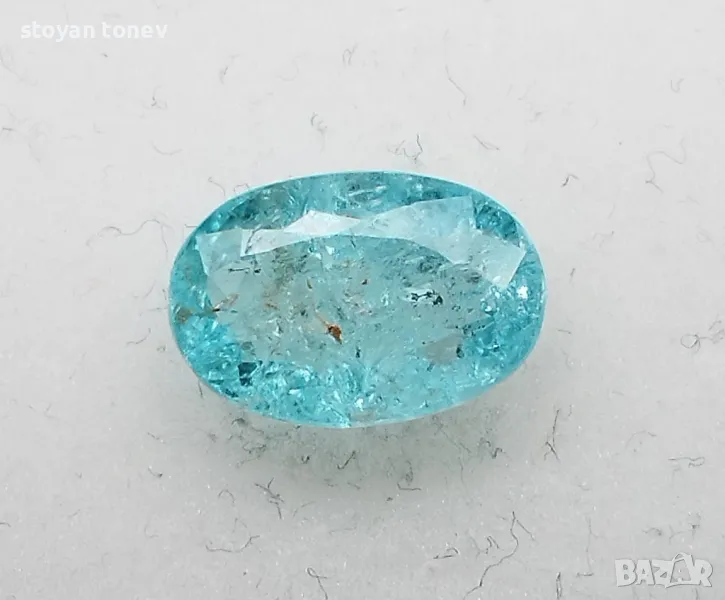 Неонов син Параиба турмалин - 2.08кт.! Сертификат! Нов!, снимка 1