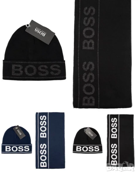 шапка и шал hugo boss emporio armani gucci louis vuitton , снимка 1