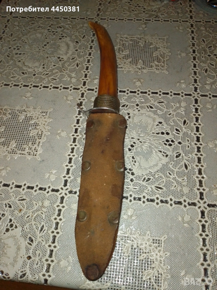 1973г РЪЧНА ИЗРАБОТКА - ЛОВЕН НОЖ , снимка 1