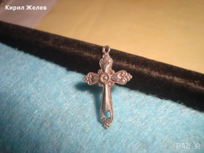 СТАРО СРЕБЪРНО КРЪСТЧЕ КРАСИВО ОРНАМЕНТИРАНО СРЕБРО 900 КРЪСТ 25208, снимка 1