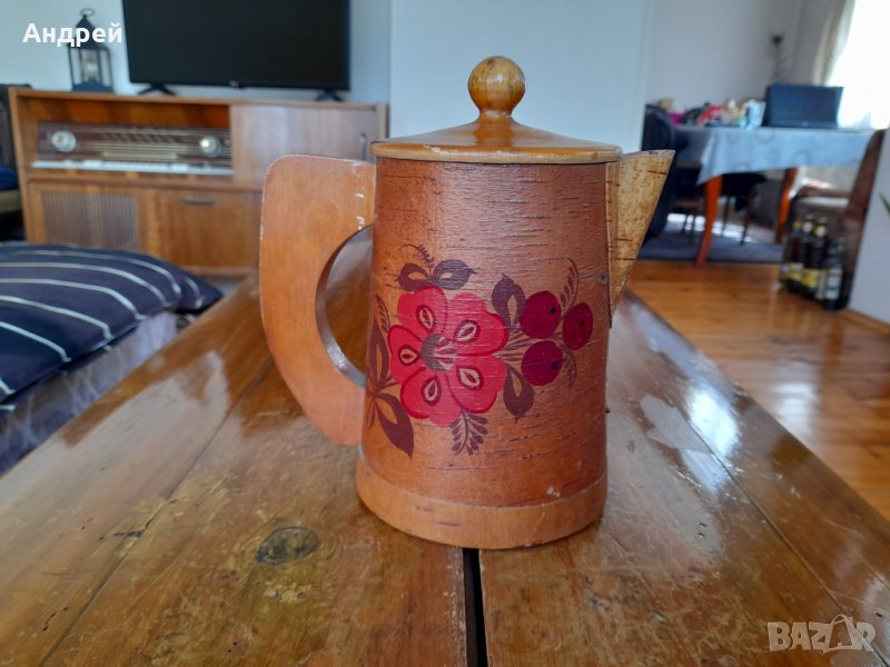 Стара дървена кана, снимка 1