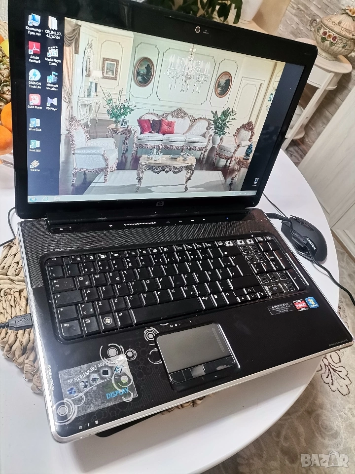 За части или сервиз! Работещ лаптоп HP Pavilion dv-7 - 3101sa, 17 ", снимка 1