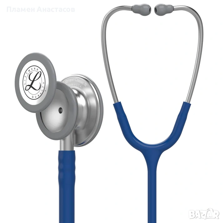 Стетоскоп Littmann Classic III – модел 5622 (Navy Blue), професионален двустранен, снимка 1