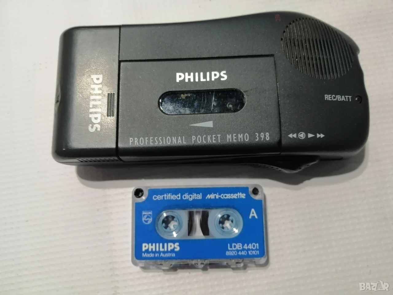 Ретро диктофон с касета PHILIPS POCKET MEMO 398, снимка 1