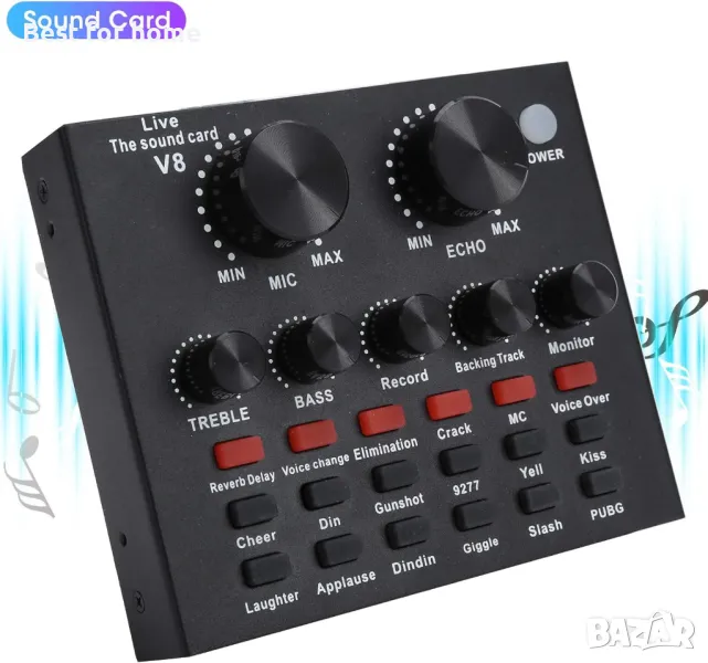 V8 аудио USB външна звукова карта от VBESTLIFE, снимка 1