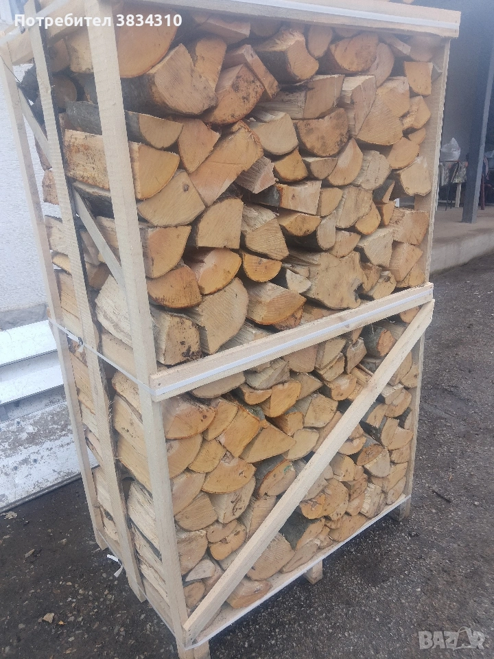 Дърва за огрев нарязани и нацепени. дъб бук габър акация, снимка 1