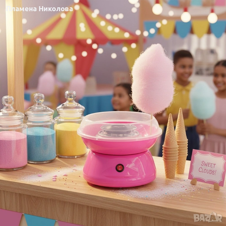 Машина за захарен памук за дома – Компактна, бърза и безопасна, снимка 1