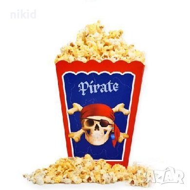 Пират Пирати Пиратско парти Парти кутия за дребни лакомства пуканки и др, снимка 1
