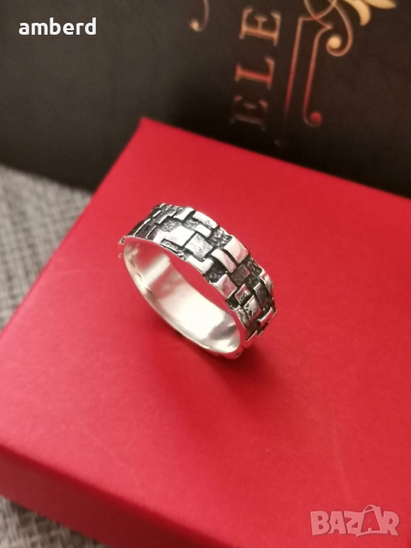 Сребърен пръстен модел R120, снимка 1