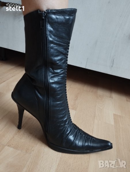 Красиви боти от естествена кожа-37, снимка 1