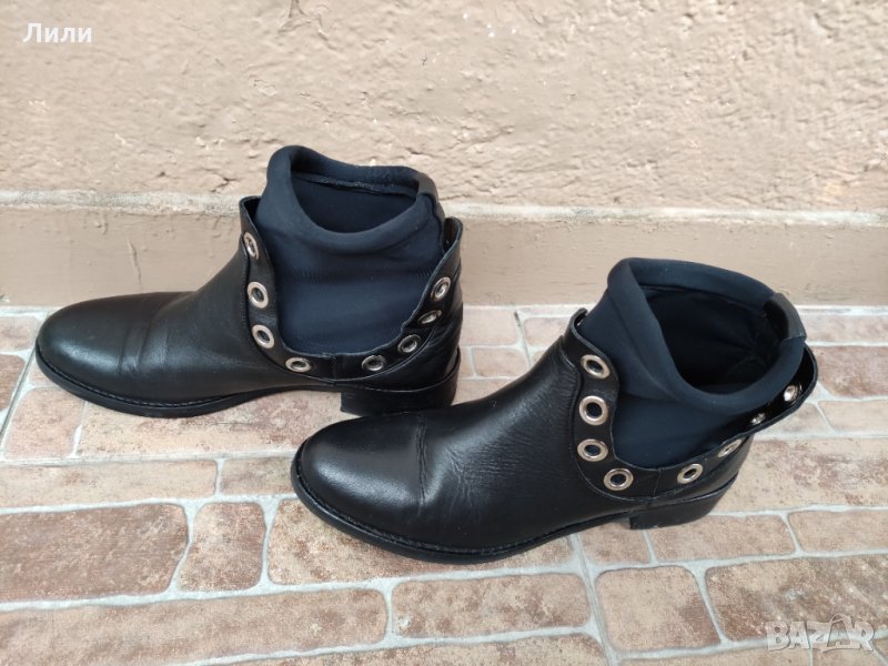 Стилни черни дамски боти, снимка 1