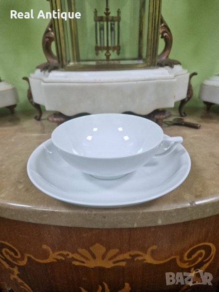 Чудесен антикварен авторски порцеланов двоен сет , снимка 1