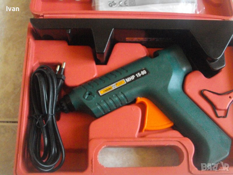 Нов Немски Пистолет За Топло/Горещо Лепене  Чрез Пръчки Силикон-ПъленКомплект-Meister Craft MHP15-80, снимка 1