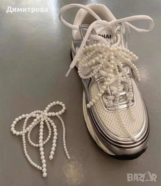 Аксесоар за обувки перли, снимка 1