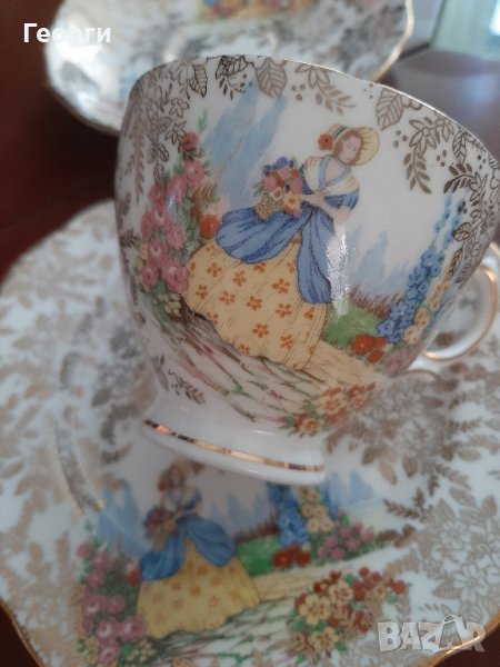 Траен сет за чай,кафе -Дамата с кринолина, снимка 1