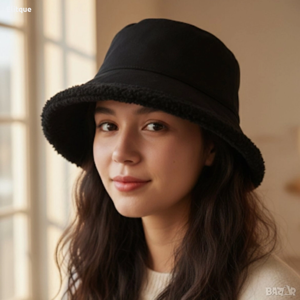 Зимна модна bucket шапка - Топлина, стил и комфорт всеки ден, снимка 1