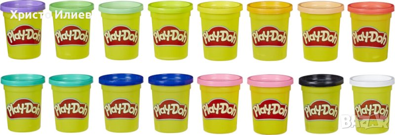 Пластелин Play Doh Hasbro 16 различни цвята големи кутии , снимка 1