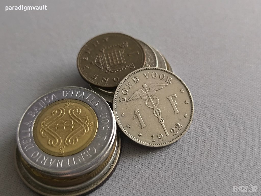 Монета - Белгия - 1 франк (белгийска) | 1922г., снимка 1