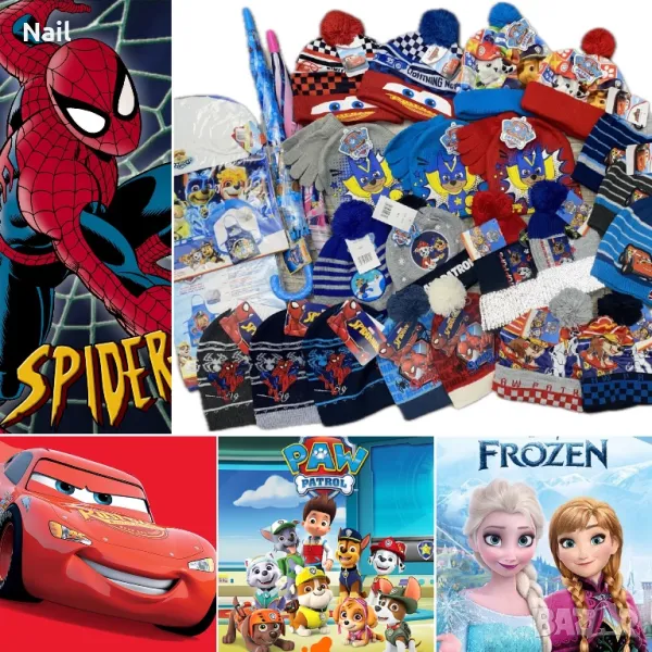 SALE DISNEY Детски шапки с герои 2-8г.пес патрул Paw ,елза и ана frozen чадър и престилка за готвене, снимка 1