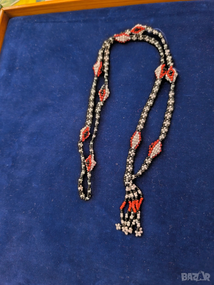 старинно колие от мъниста синци за народна носия, снимка 1