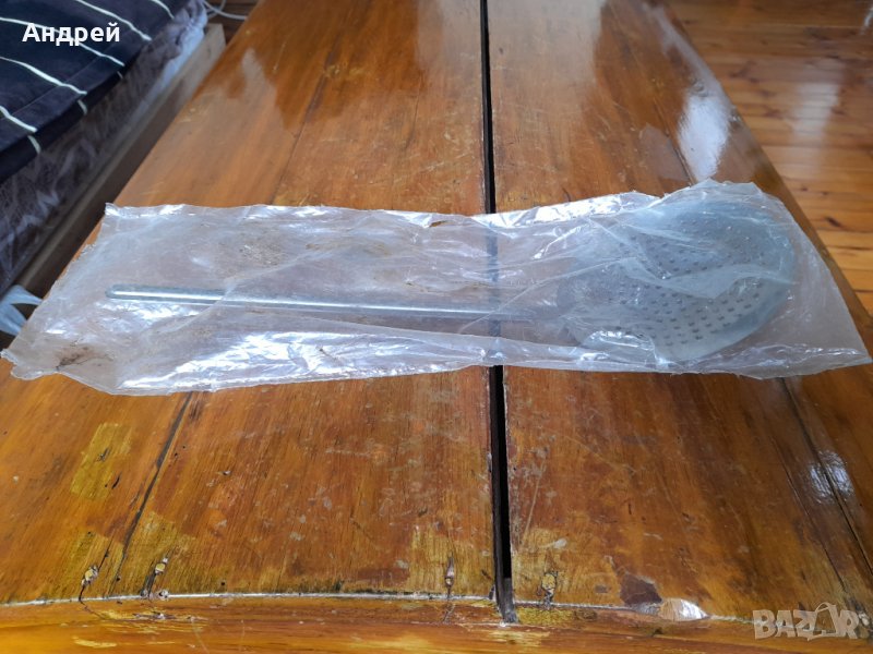 Стара решетъчна лъжица,бъркалка #3, снимка 1