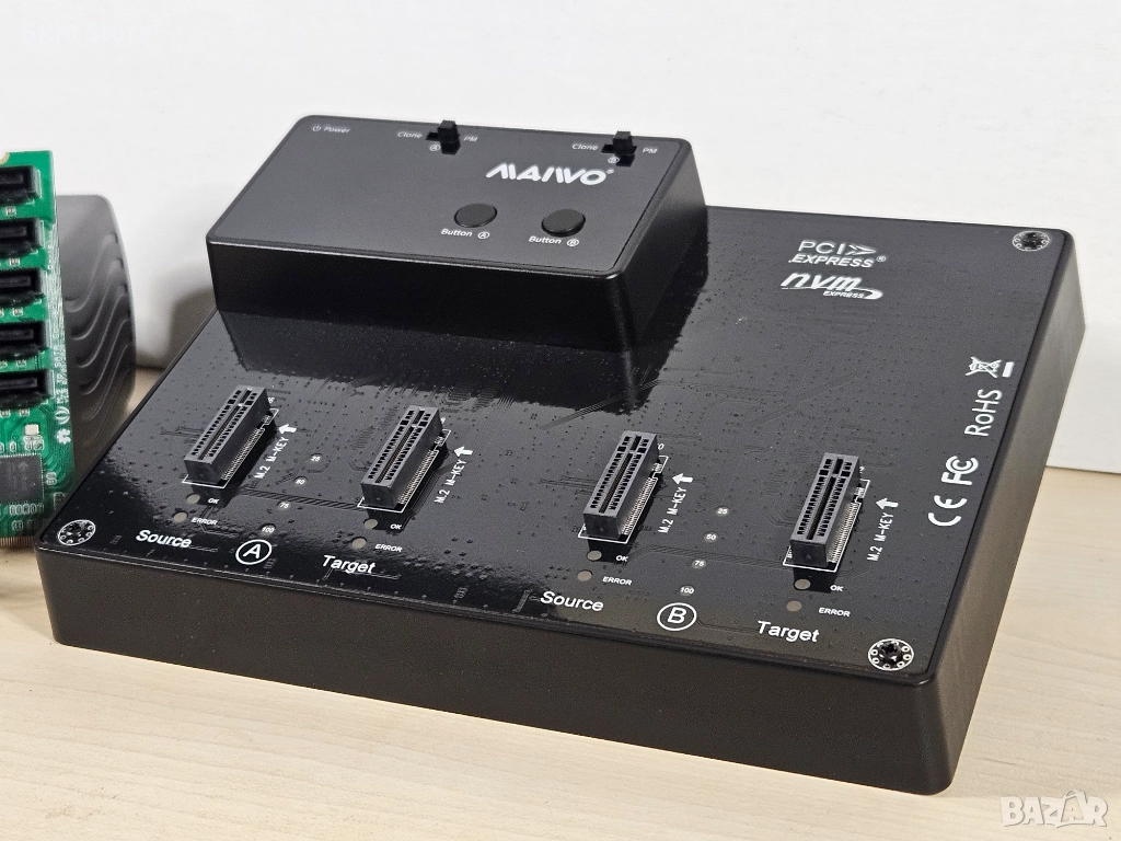 MAIWO 4-Bay M.2 NVMe Dock – бърза станция за хора с много SSD-та, снимка 1