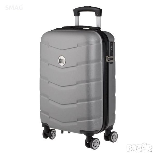 Куфар за ръчен багаж 33л, сив метален_1245724, снимка 1