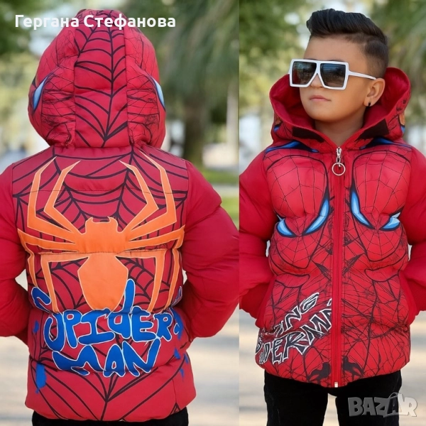Дебело зимно яке Спайдърмен 92,98,104, снимка 1