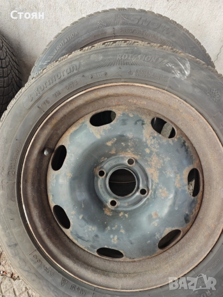 Гуми с железни джанти 4х108 215/60/16 за CItroen, Peugeot и др., снимка 1