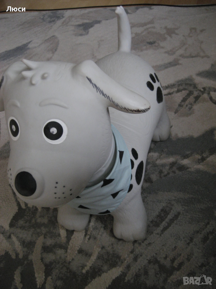 Гумено куче за скачане , гърнето не ползвано , летни дрешки 12-18м, снимка 1