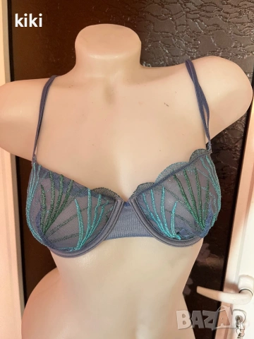 Passionata 75 B Син, бродериен сутиен , снимка 2 - Бельо - 53814451