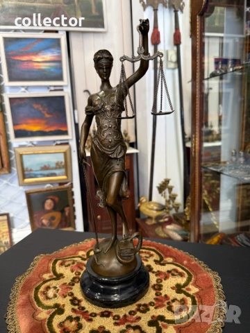 Дизайнерска бронзова скулптура на Темида. №7907