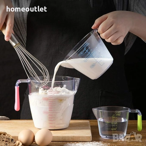 ПРОМОЦИЯ Мерителни чаши, к-кт от 3 бр. SUNSHINE SMILE (3PCS) MEASURING CUP (X0016FQBPJ), снимка 2 - Прибори за хранене, готвене и сервиране - 51986102