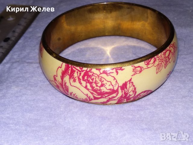 ПРЕКРАСНА ФЛОРАЛНА БРОНЗИРАНА ВИНТИДЖ - АРТ СТИЛ ГРИВНА 38328, снимка 5 - Гривни - 41191869