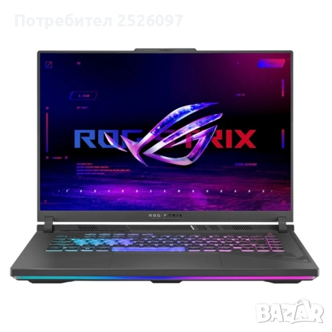 Лаптоп ASUS ROG Strix G16 G614 използван за кратко.Закупен е 17.06.2024г от ozone като гаранцията е , снимка 2 - Лаптопи за игри - 53767227