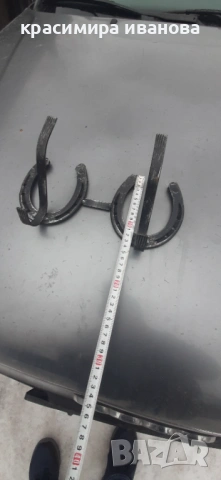 Закачалка от подкови и ковано желязо , снимка 2 - Антикварни и старинни предмети - 53219373