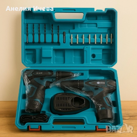 Акомулаторен винтоверт и ударна бормашина IF TOOLS в куфар , снимка 2 - Винтоверти - 51811464