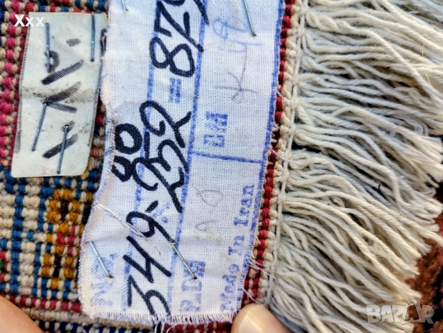 Ръчно тъкан вълнен килим.Ирански.Антика за ценители., снимка 6 - Килими - 52257601