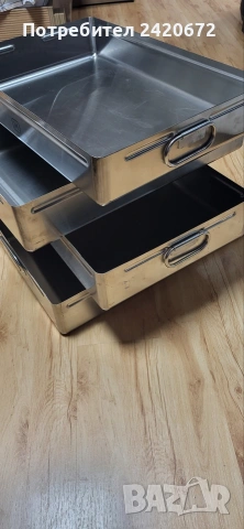 нови тави  за  пещ  от дебела неръждавейка, снимка 2 - Съдове за готвене - 53431280