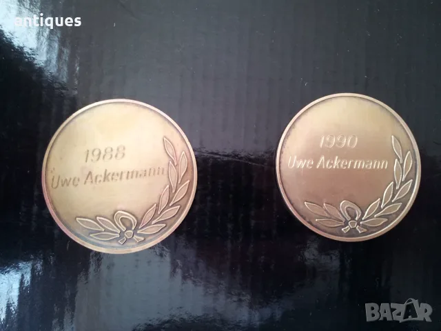 Почетни спортни бронзови медали на Uwe Ackermann 1988 и 1990 год., снимка 6 - Антикварни и старинни предмети - 55838848